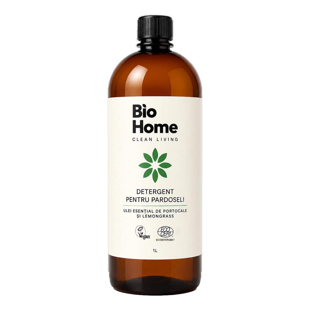 Detergent bio de pardoseli cu portocale și lemongrass, flacon de 1 litru BioLuxeHome